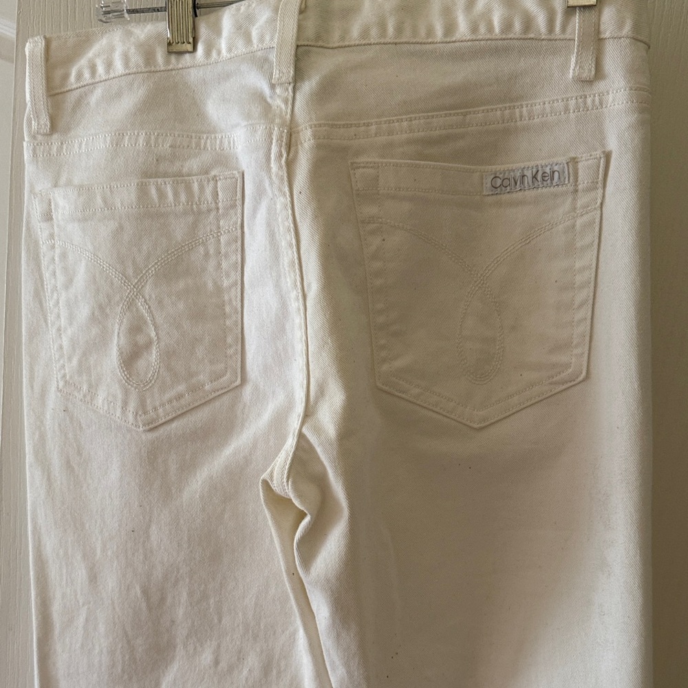 Calvin Klein Off-White Denim Pants